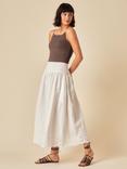Nobody's Child Layla Cotton Midi Skirt, White