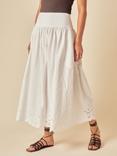 Nobody's Child Layla Cotton Midi Skirt, White