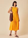 Nobody's Child Blossom Shirred Midi Dress, Yellow