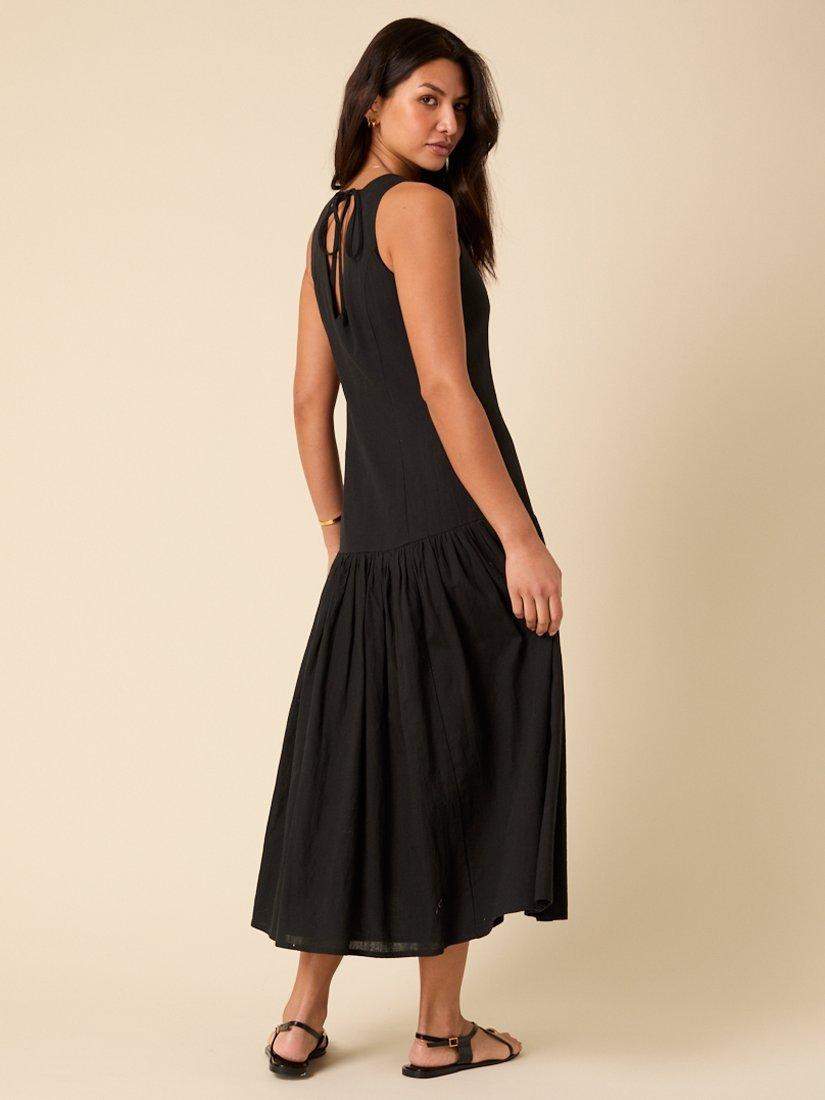 Product image 4 of 4, which shows Nobody's Child Calla Smock Midi Dress, Black, 6