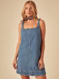 Nobody's Child Sleeveless Ric Rac Denim Mini Dress, Blue