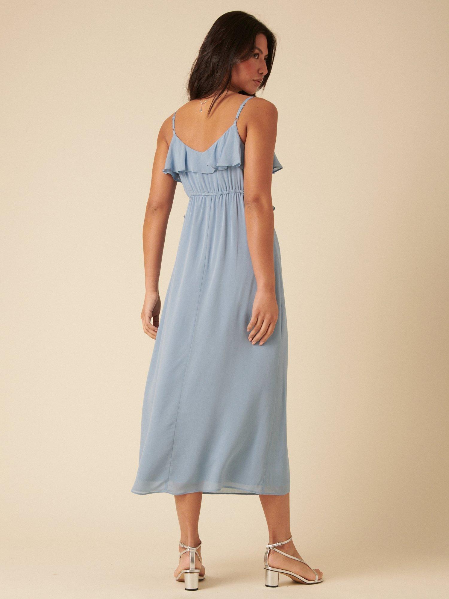 Product image 4 of 4, which shows Nobody's Child Roe Sleeveless Midi Dress, Light Blue, 6
