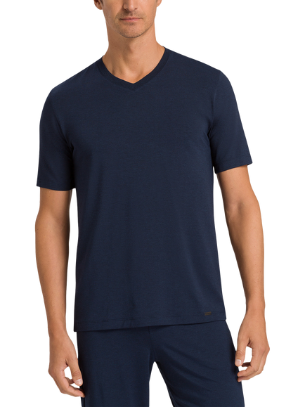 Hanro Casuals Short Sleeve Crew Neck Top, Deep Navy, Deep Navy