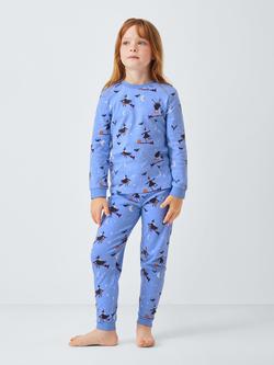John Lewis Kids' Flying Witches Pyjamas, Purple - view 2, Purple