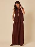 Nobody's Child Tilly Sleeveless Linen Blend Top, Brown