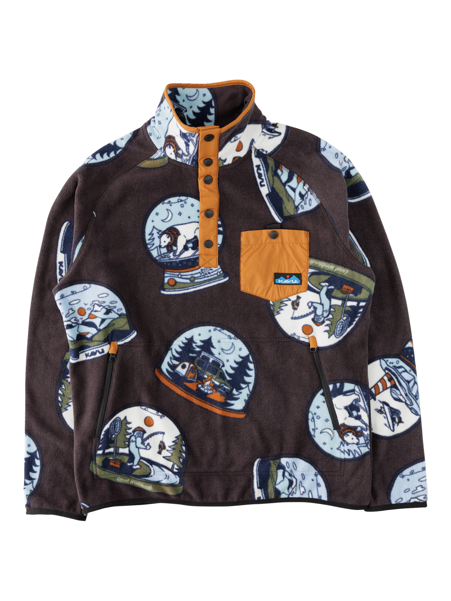 Product image 1 of 1, which shows KAVU Teannaway Long Sleeve High Neck Sweatshirt, Snowglobe, S