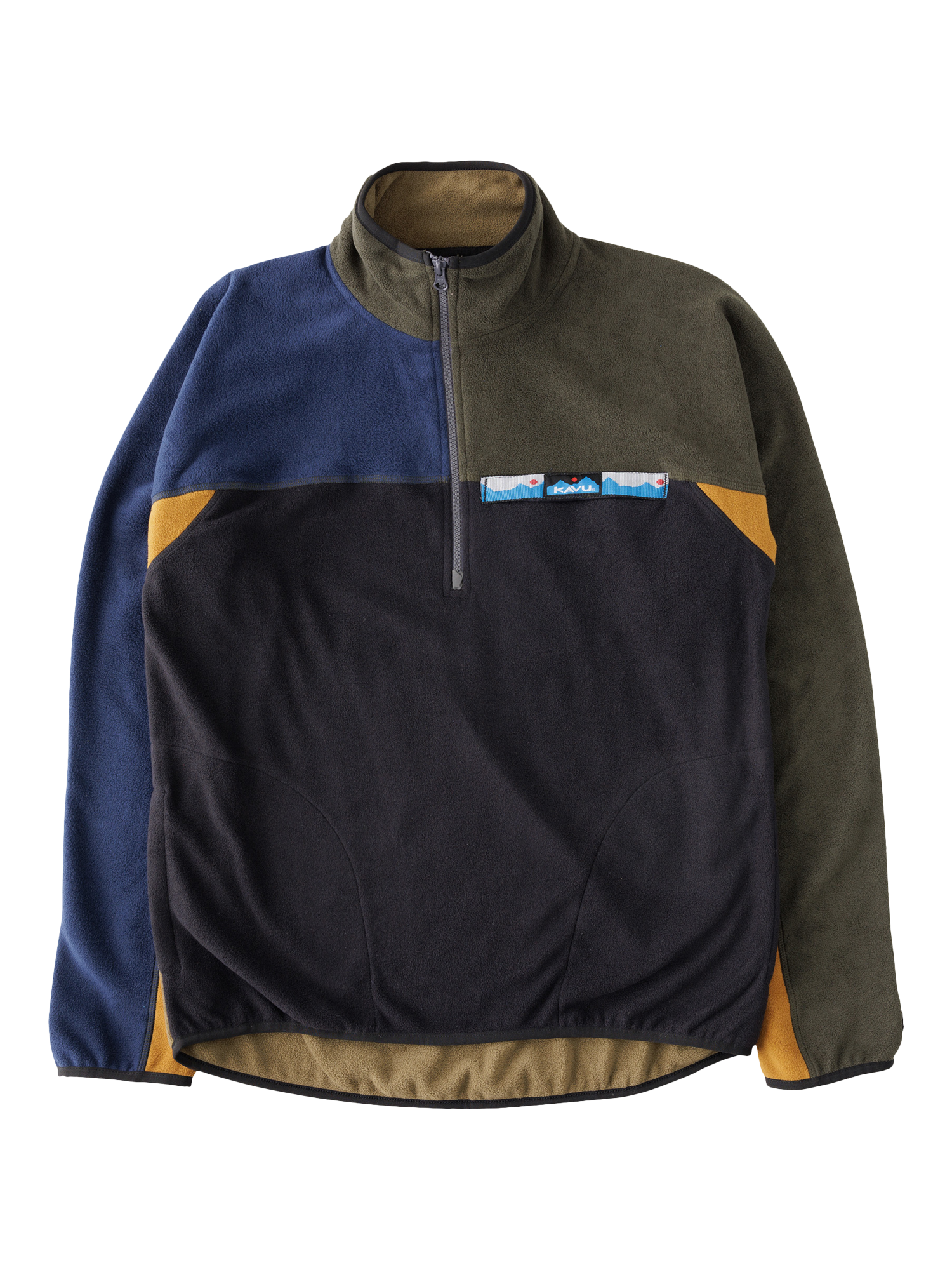Product image 1 of 1, which shows KAVU Long Sleeve High Neck Half Zip Sweatshirt, Navy Pine, L