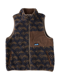 KAVU Zip Front Fleece Gilet, Walnut Mountain
