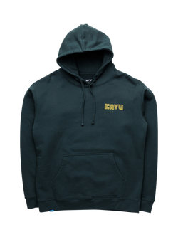 KAVU Core Graphic Print Cotton Hoodie, Dark Spruce