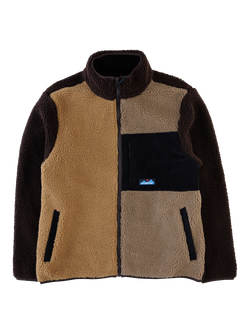 KAVU Wayside Long Sleeve High Neck Sweatshirt, Wild Wood Block
