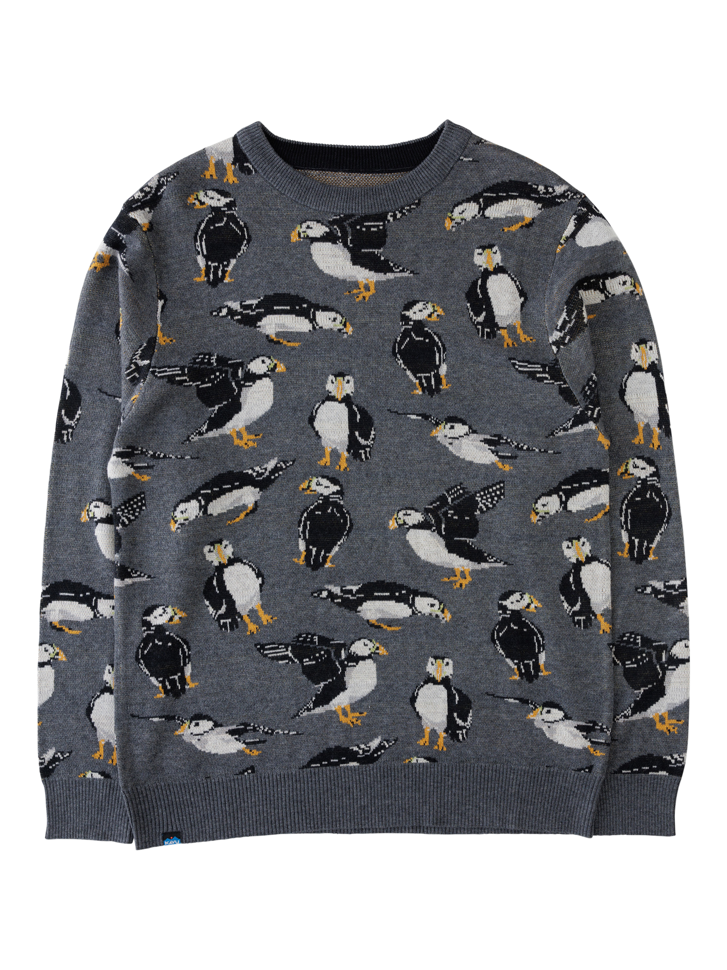 Product image 1 of 1, which shows KAVU Highline Puffin Crew Neck Jumper, Puffin, L