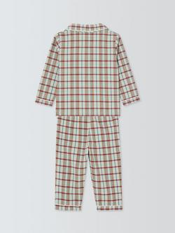 John Lewis Baby Highland Check Pyjama Set, Green - view 2, Green
