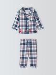 John Lewis Baby London Check Woven Pyjama Set, Blue