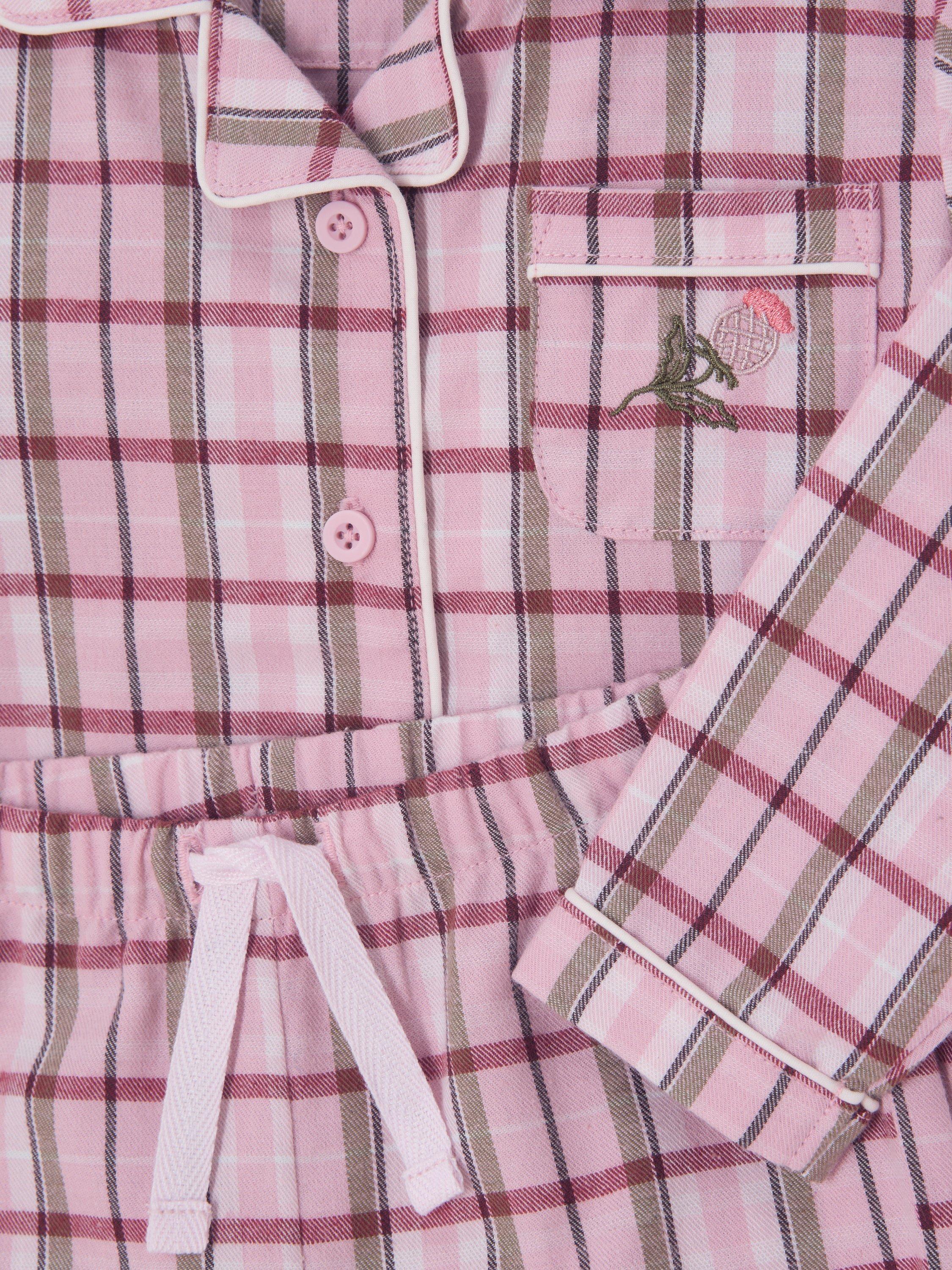 Product image 3 of 3, which shows John Lewis Baby Check Pyjamas, Pink, 3-6 months
