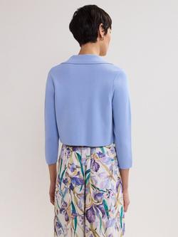 Phase Eight Rihanna Cover Up Cropped Jacket, Blue - view 2, Blue