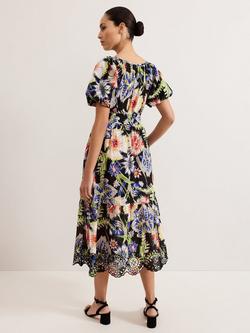 Phase Eight Asa Floral Dress, Multi - view 2, Multi