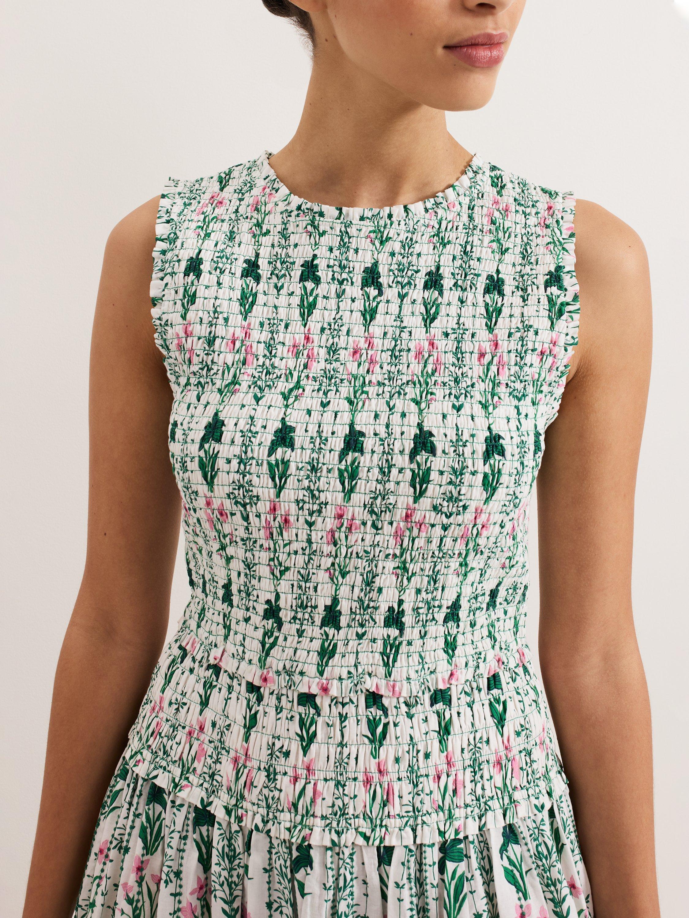 Product image 9 of 9, which shows Phase Eight Chiara Floral Dress, Ivory, 12