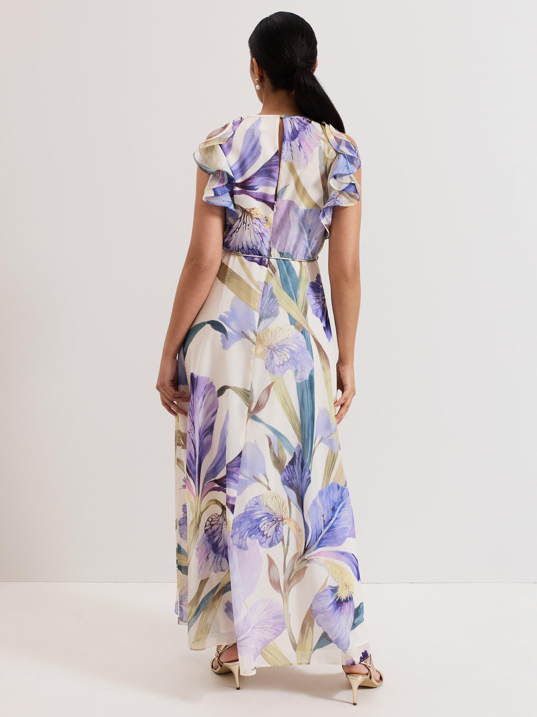 Product image 2 of 7, which shows Phase Eight Petite Rachel Floral Dress, Multi, 8