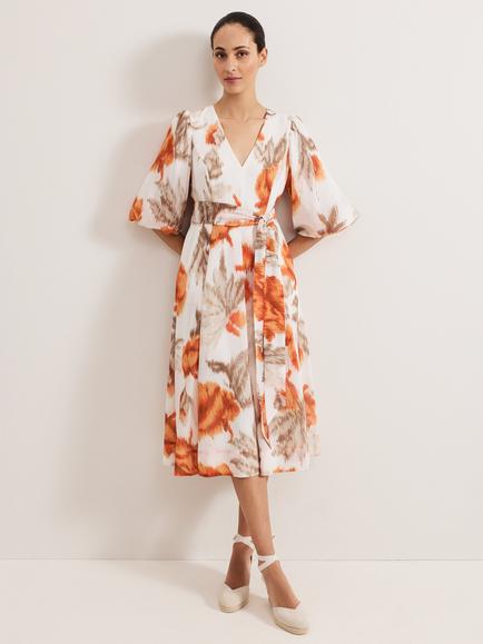 Phase Eight Violet Midi Dress, Multi, Multi