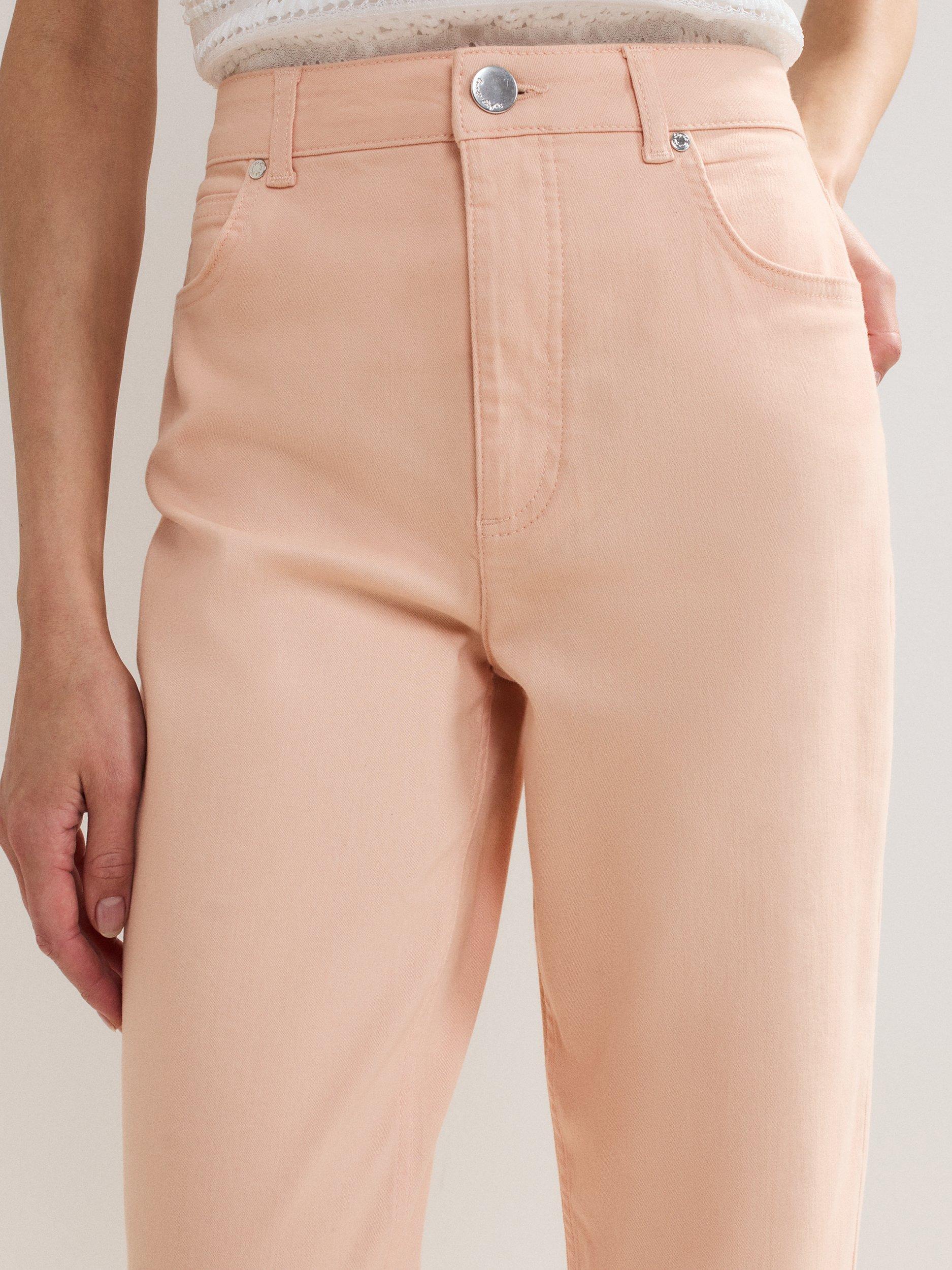 Product image 4 of 7, which shows Phase Eight Lindsey Tapered Jeans, Pale Pink, 8