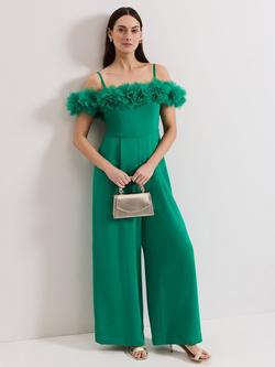 Phase Eight Collection 8 Imogen Ruffle Detail Jumpsuit, Green, Green