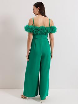 Phase Eight Collection 8 Imogen Ruffle Detail Jumpsuit, Green - view 2, Green