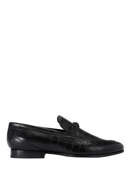 Kurt Geiger London Alton Croc Loafers, Black