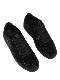 Kurt Geiger London Lennon Crystal Trainers, Black - view 2, Black