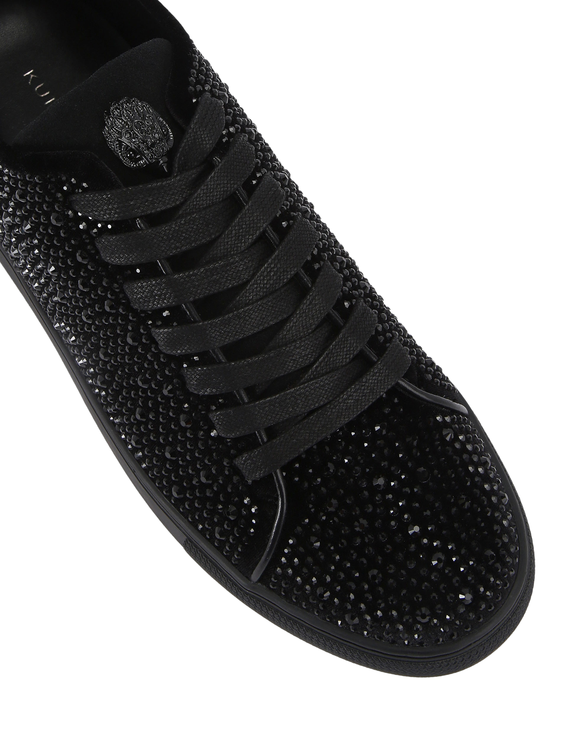 Product image 4 of 5, which shows Kurt Geiger London Lennon Crystal Trainers, Black, 6