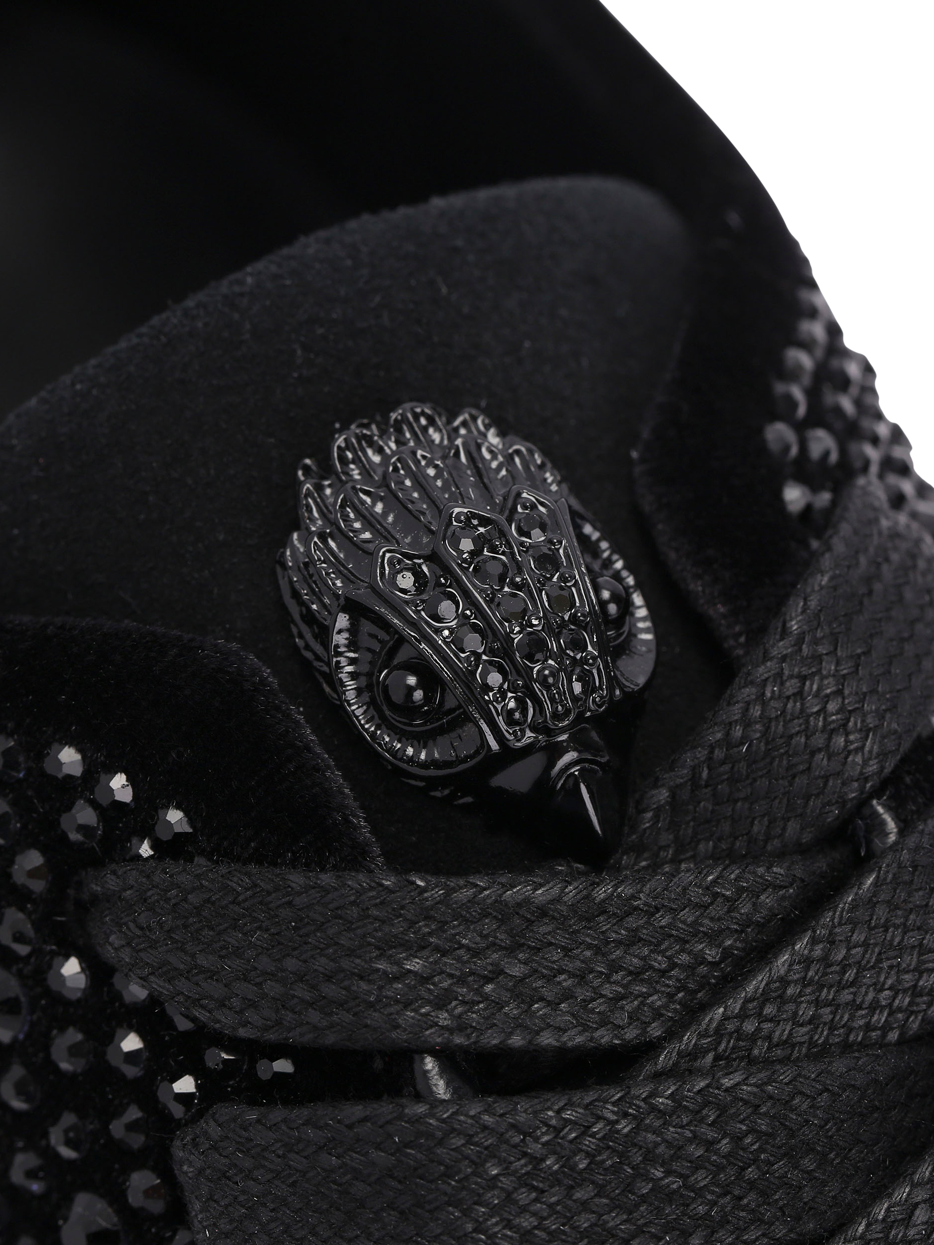 Product image 5 of 5, which shows Kurt Geiger London Lennon Crystal Trainers, Black, 6