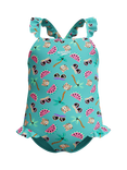 Speedo Kids' Thinstrap Cross-Back Frill Swimsuit, Arctic Glass