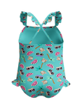 Speedo Kids' Thinstrap Cross-Back Frill Swimsuit, Arctic Glass