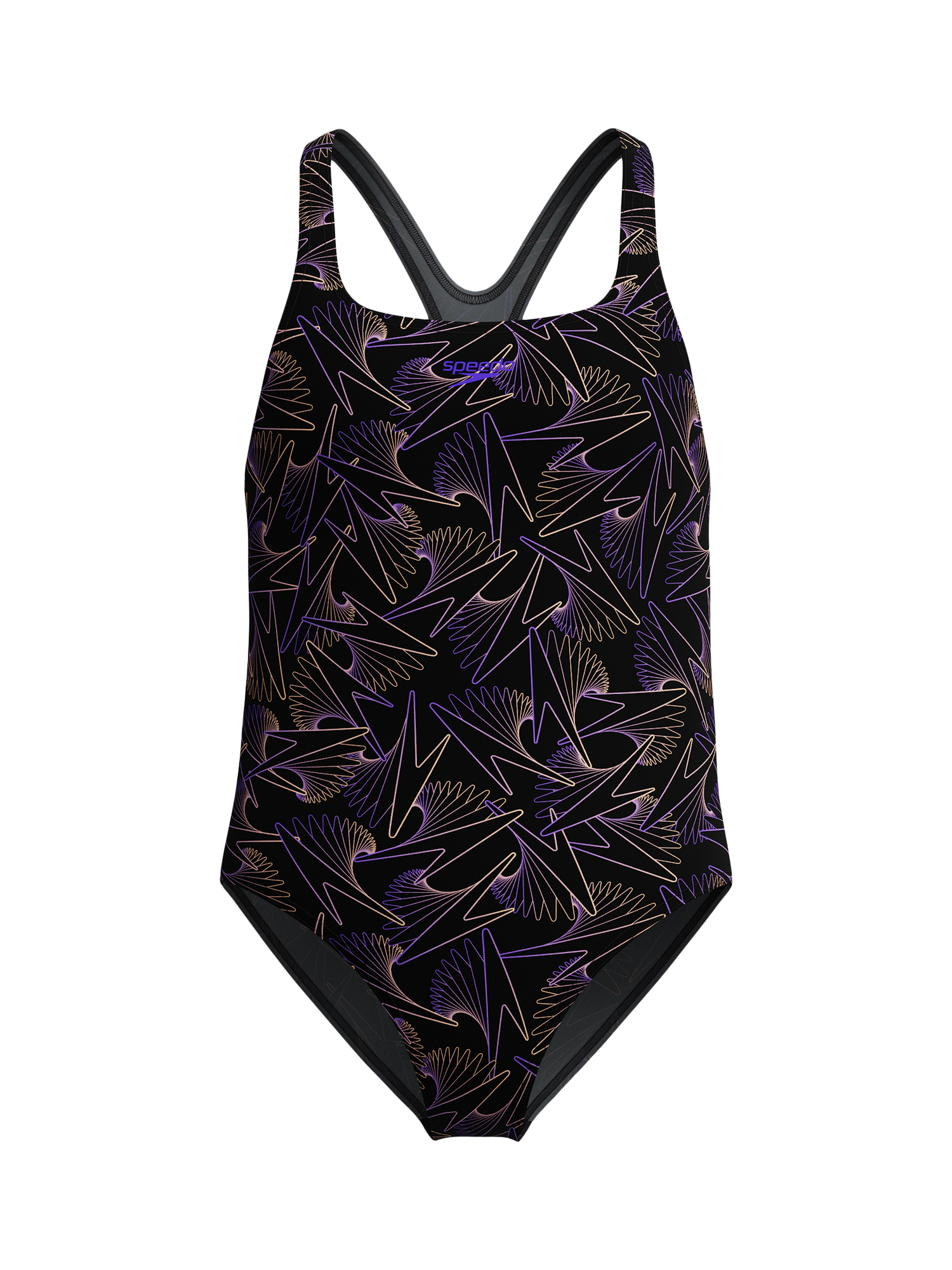 Product image 1 of 5, which shows Speedo Kids' Hyper Boom Medalist Swimsuit, Bright Peach, 5-6 years