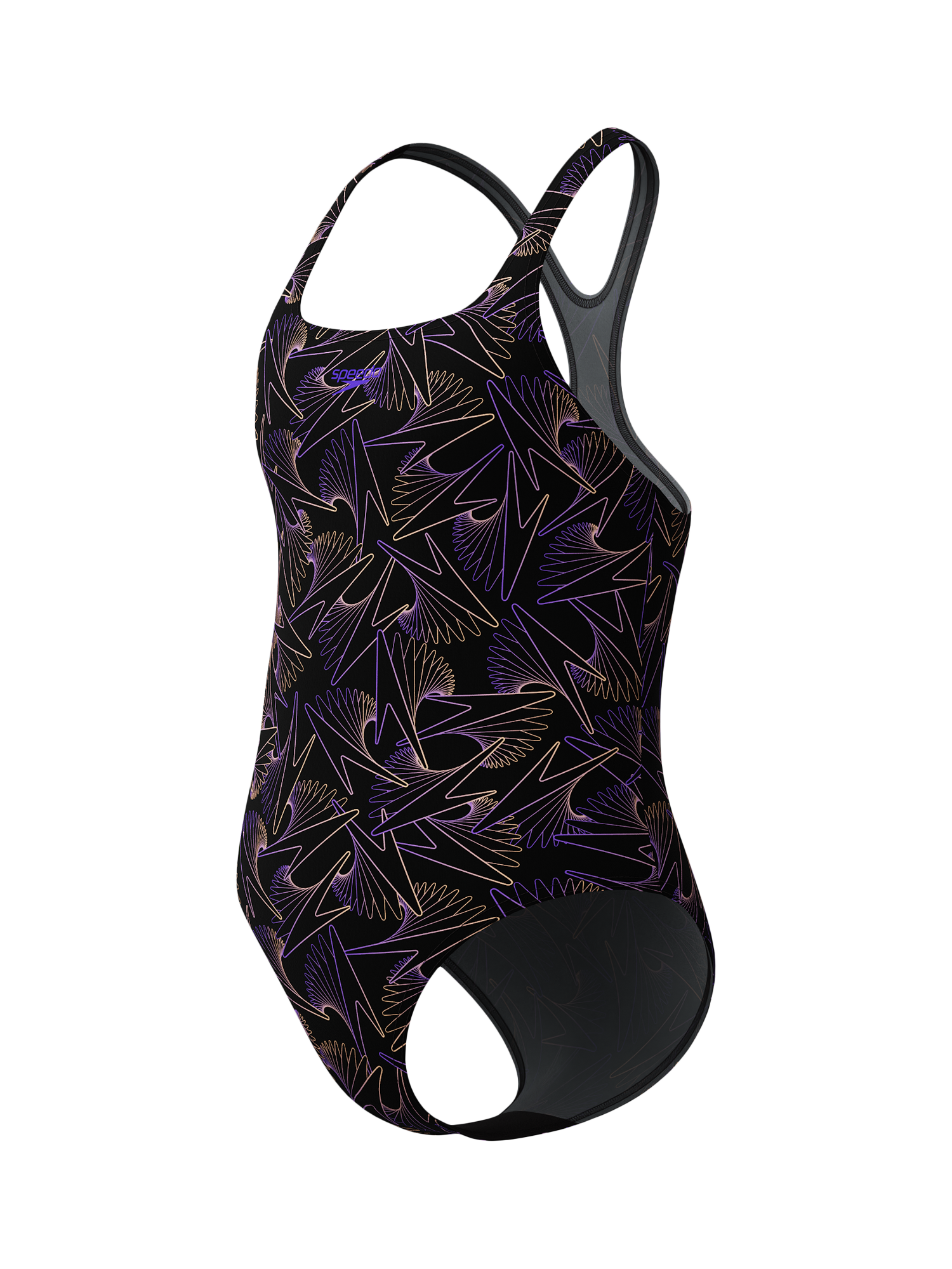 Product image 2 of 5, which shows Speedo Kids' Hyper Boom Medalist Swimsuit, Bright Peach, 5-6 years