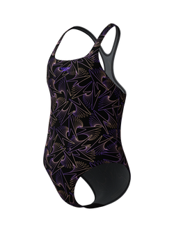 Speedo Kids' Hyper Boom Medalist Swimsuit, Bright Peach - view 2, Bright Peach