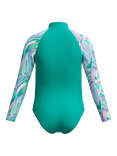 Speedo Kids' Long Sleeved Swimsuit, Turquoise Gem