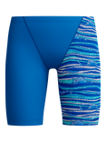 Speedo Kids' Jammer V-Cut Printed Swim Shorts, Lagoon Blue