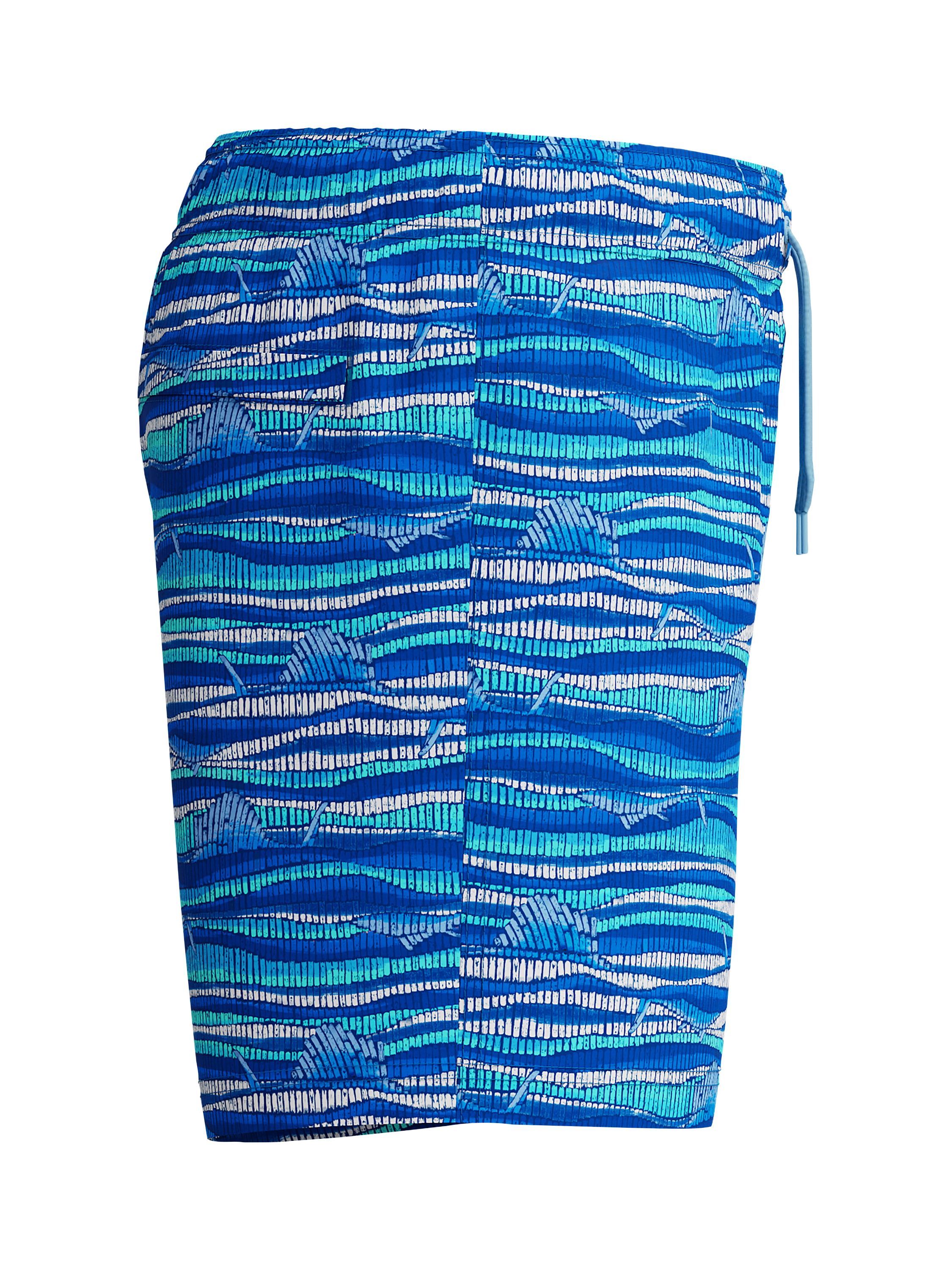 Product image 2 of 5, which shows Speedo Kids' 13” Printed Drawstring Watershorts, Lagoon Blue, XS