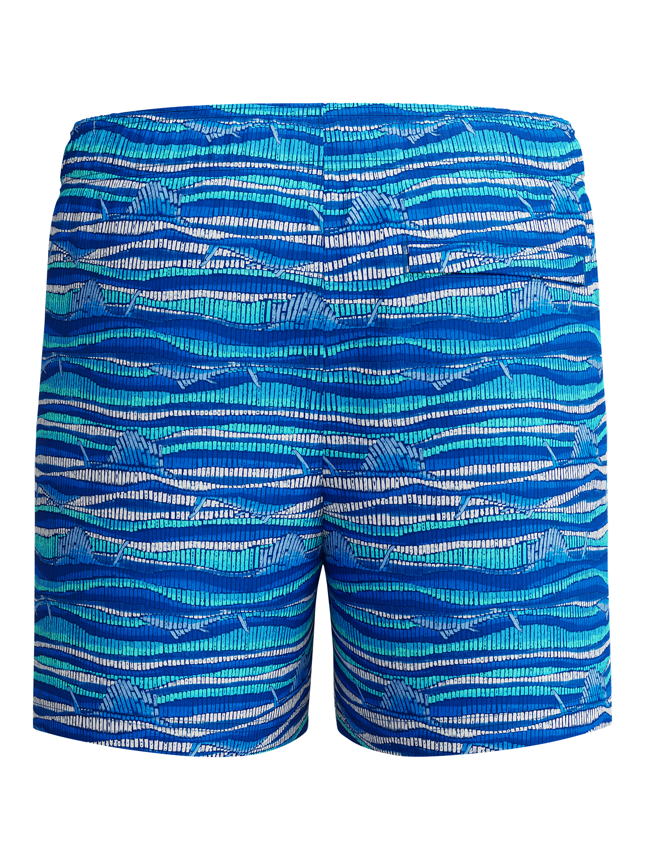 Product image 4 of 5, which shows Speedo Kids' 13” Printed Drawstring Watershorts, Lagoon Blue, XS