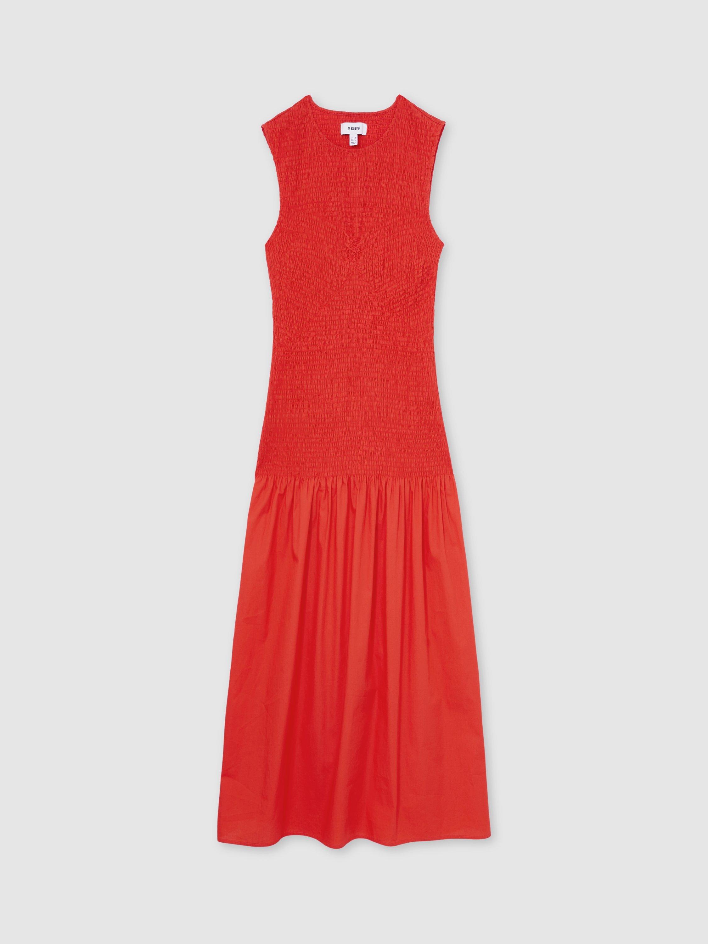 【海外限定】REISSドレス☆Annabel Drop Waist Sleeveless Dress Reiss Annabel Drop Waist Sleeveless Dress, Red