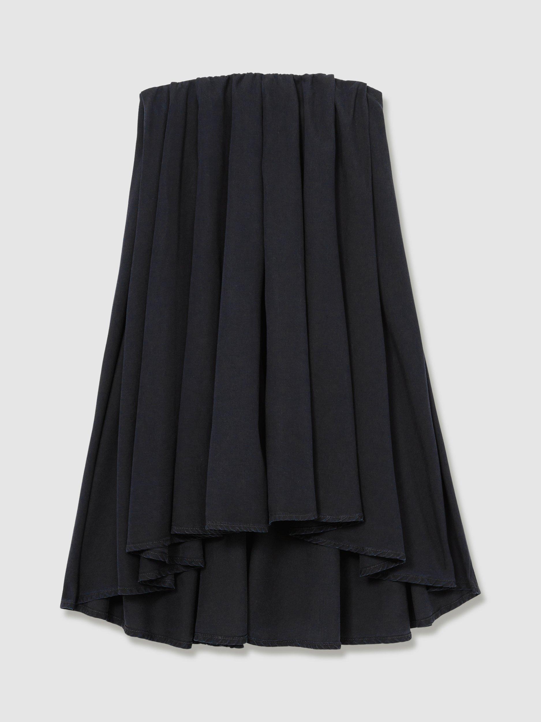 Product image 3 of 5, which shows Reiss Flo Bandeau Pleated Mini Dress, Indigo, 6