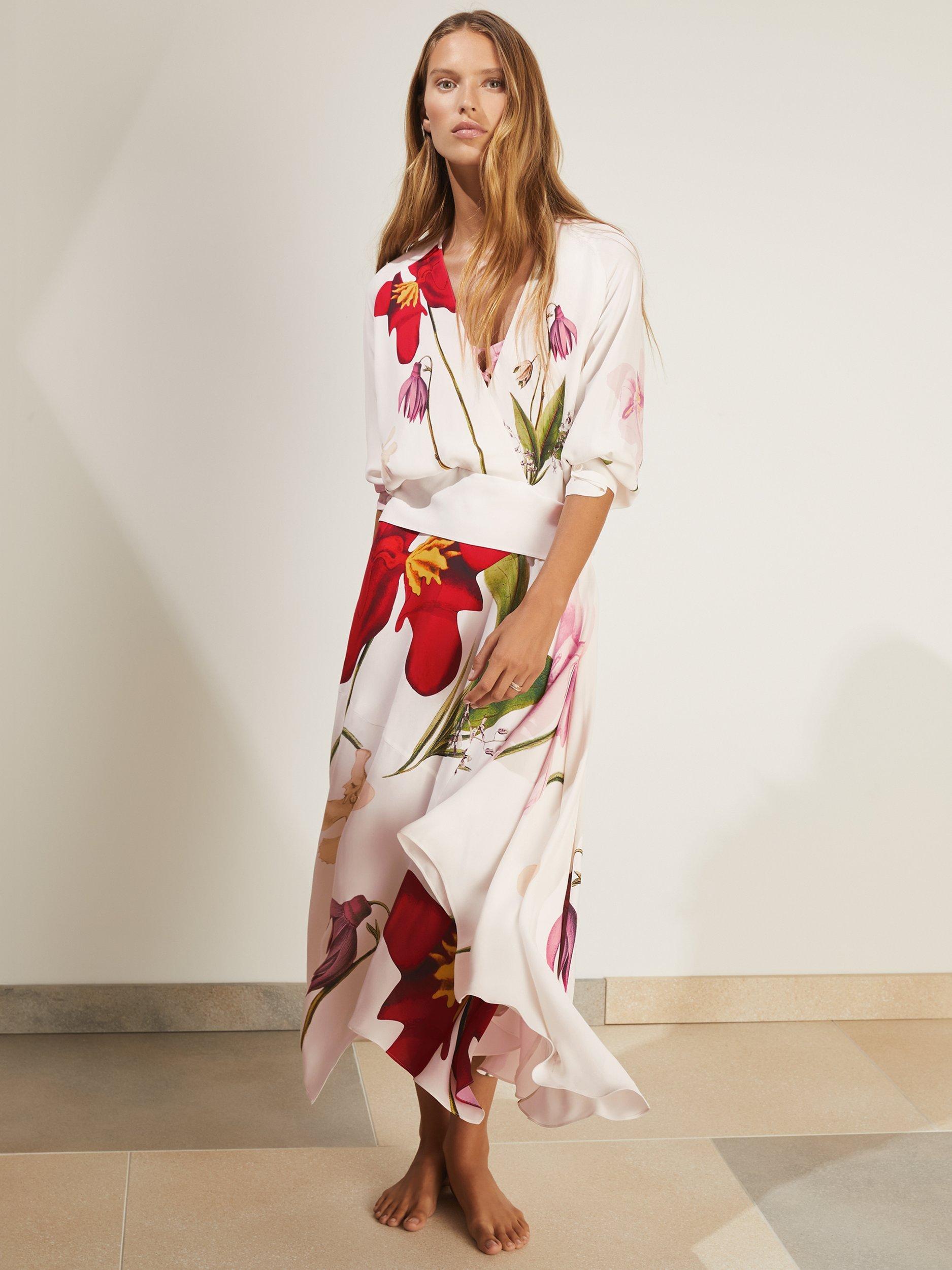 【海外限定】REISSワンピース☆Ivory Nola | NYBG Floral-Print Reiss New York Botanical Gardens Nola Floral Print Maxi