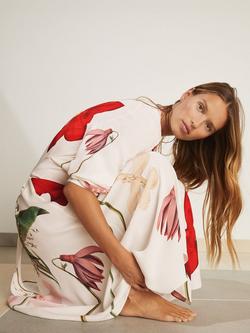 Reiss New York Botanical Gardens Nola Floral Print Maxi Dress, Ivory/Multi - view 2, Ivory/Multi