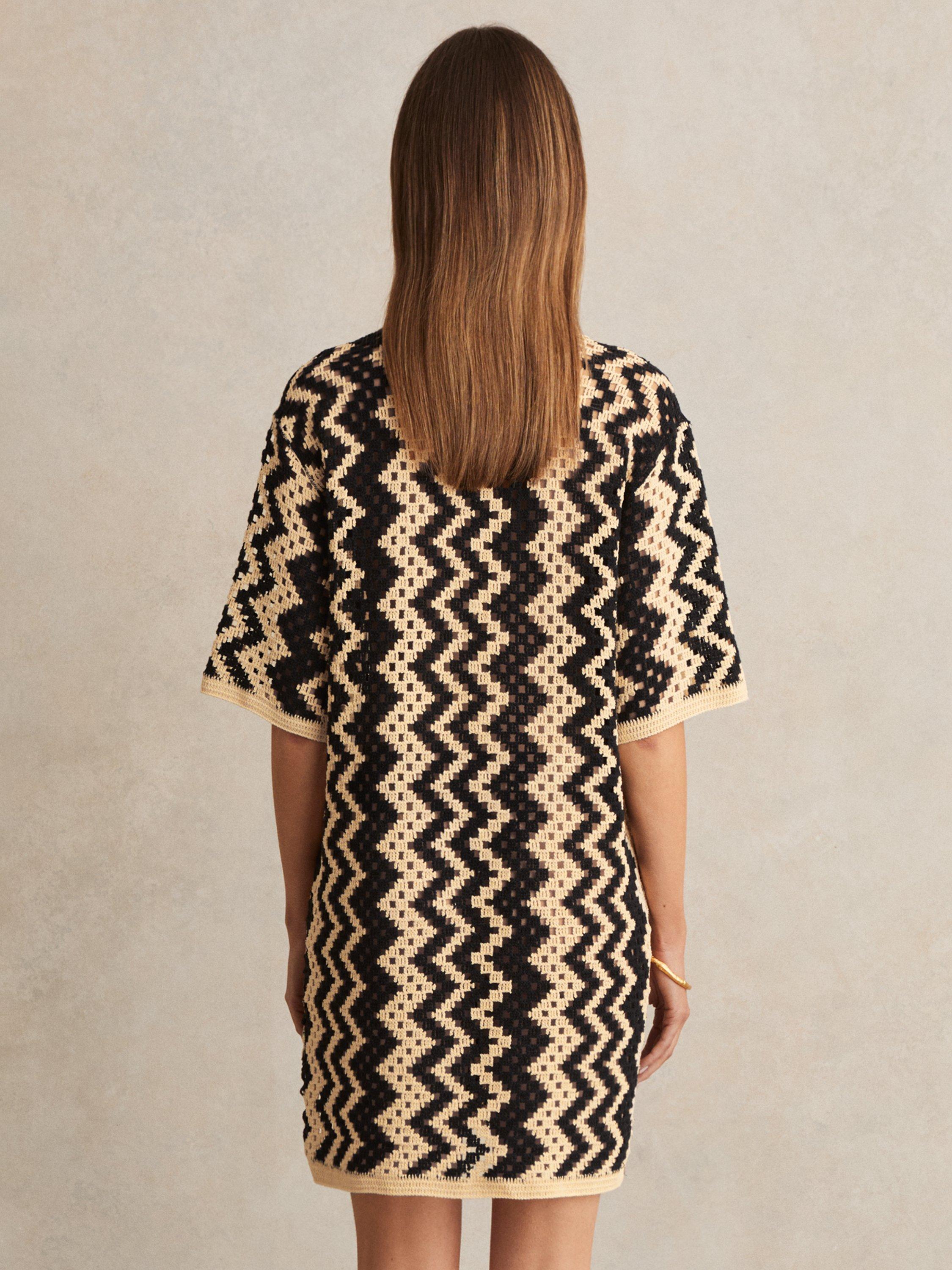 【海外限定】REISSワンピース☆Natalie Open Stitch Dress, Blac Reiss Natalie Open Stitch Dress, Black/Cream
