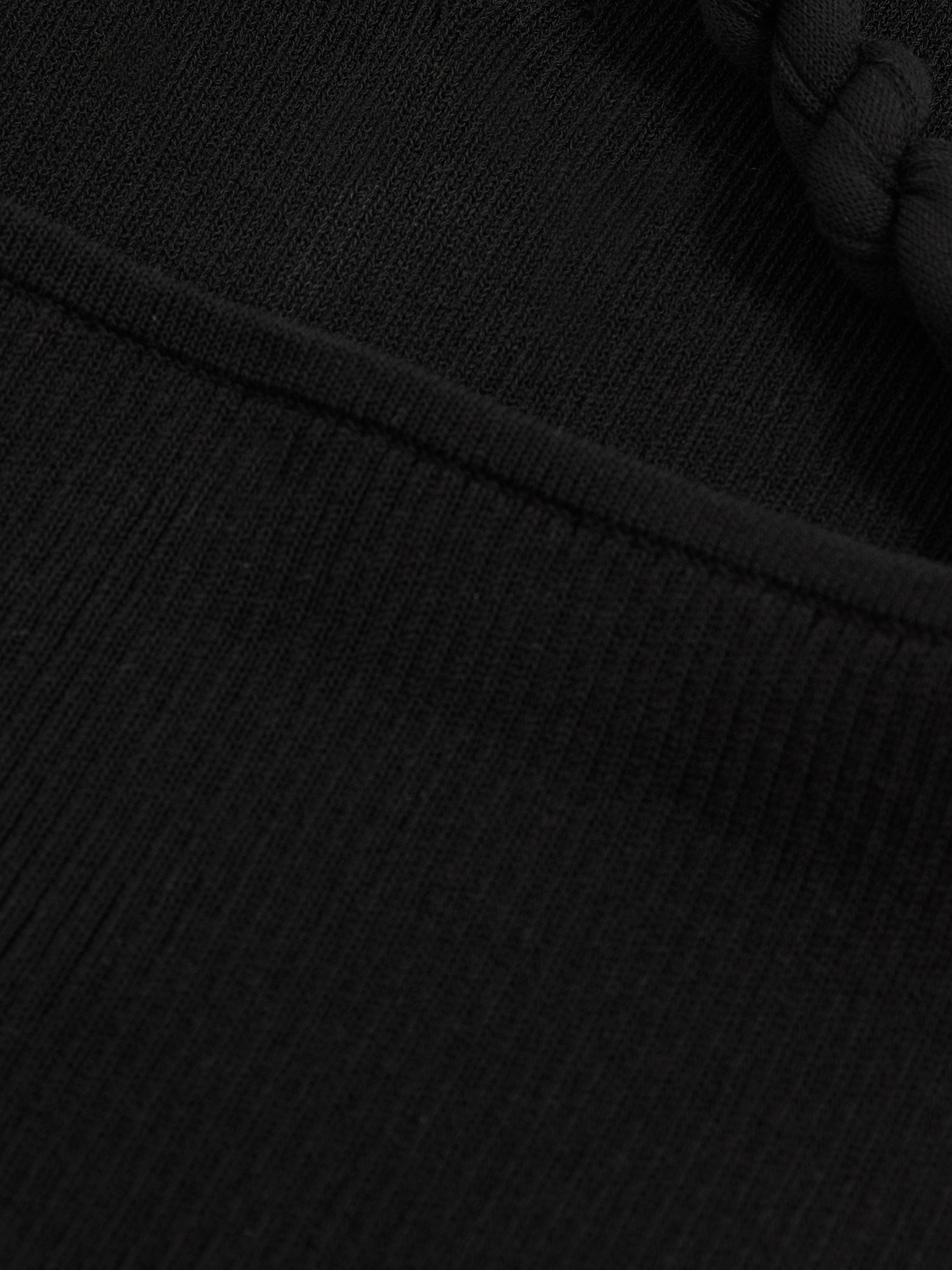 Product image 5 of 5, which shows Reiss Lauren Twist Back Knit Top, Black, XS