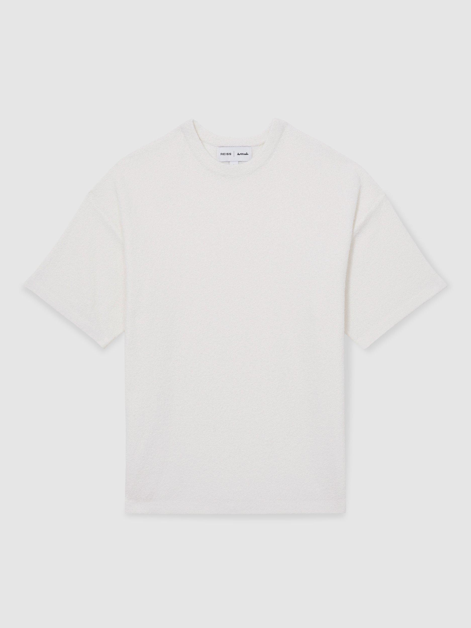 Product image 3 of 4, which shows Reiss Les 100 Ciels Lowen Regular Fit Knit T-Shirt, Ivory, XS