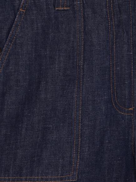 Reiss Ashby Pure Linen Shorts, Indigo - view 2, Indigo