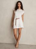 Reiss Ashby Pure Linen Shorts, White