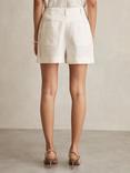Reiss Ashby Pure Linen Shorts, White
