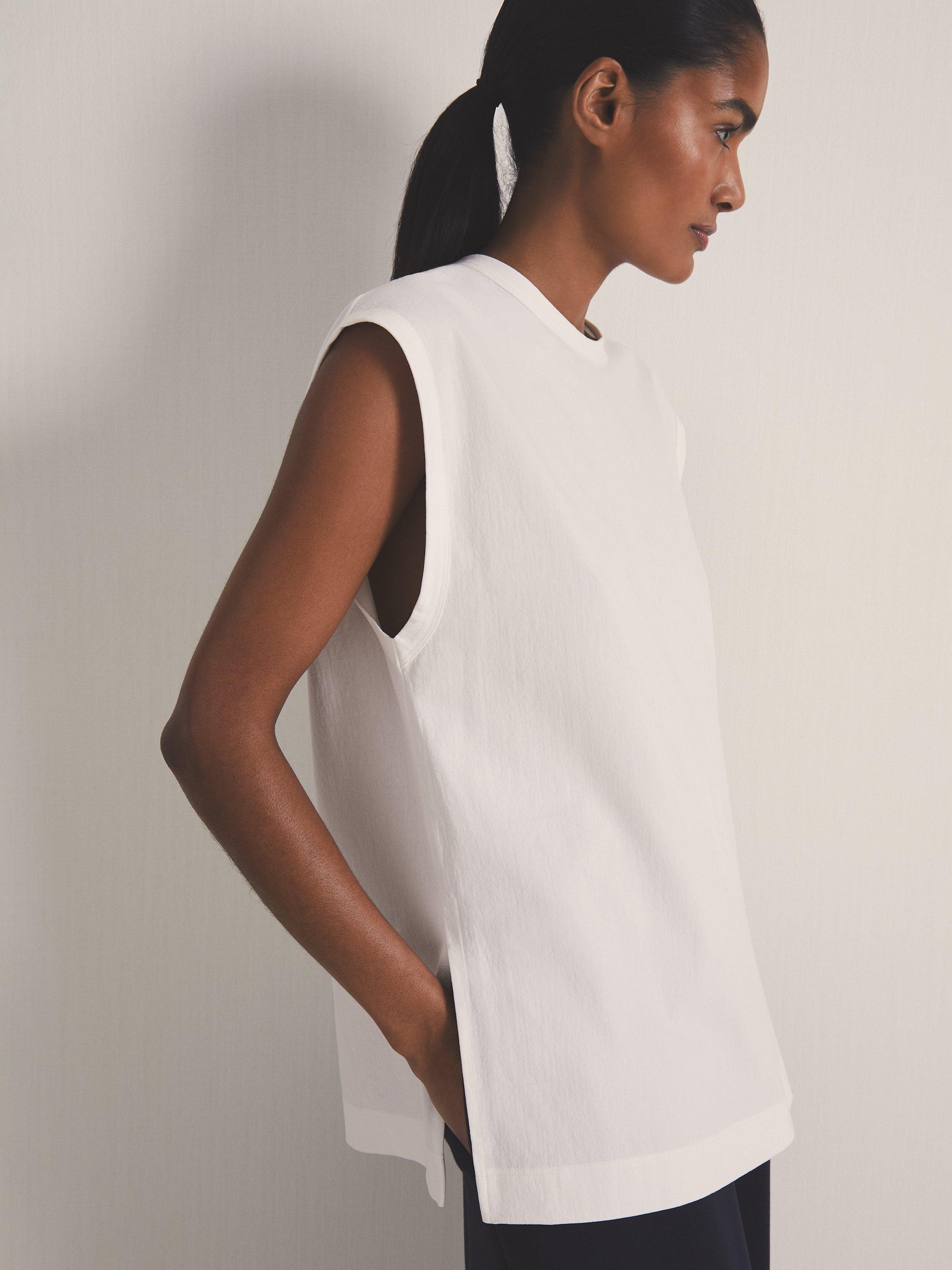 Product image 1 of 5, which shows Reiss Les 100 Ciels Dylan Tank Top, White, XS